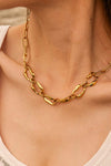 18K Gold-Plated Stainless Steel Necklace Gold One Size Necklaces - Tophatter Daily Deals