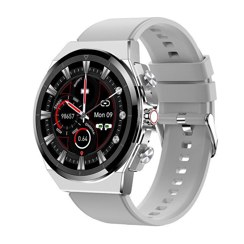 2-in-1 Bluetooth Talking Heart Rate Monitoring Smartwatch Silver Single Color Tape 0 - Tophatter Daily Deals