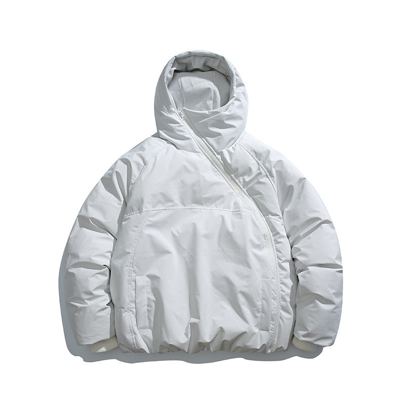 Insulating Men’s Padded Coat - Oversized Hood, Vinylon White 3D Changing Face Moving Picture Frame - Tophatter Daily Deals