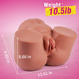 Acmejoy Carmela- Brown Big Ass Dual Tunne TPE Masturbator 10.5 LBS Masturbators - Tophatter Daily Deals