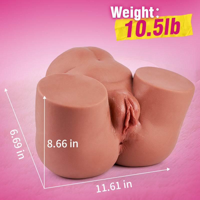 Acmejoy Carmela- Brown Big Ass Dual Tunne TPE Masturbator 10.5 LBS Masturbators - Tophatter Daily Deals