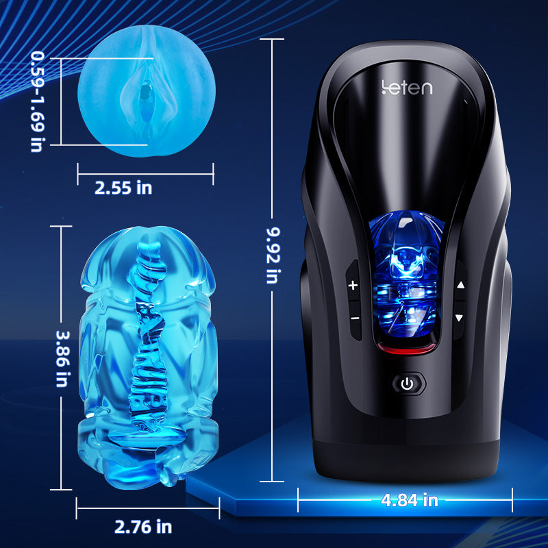 Acmejoy -Leten 3D Fleshy Telescopic Vibrating Automatic Male Masturbator Blowjob Stroker Masturbation Cup - Tophatter Daily Deals