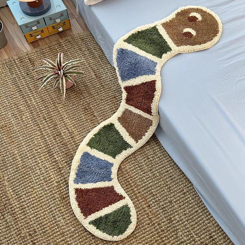Cheeky Pink Worm Rug Brown 0 - Tophatter Daily Deals