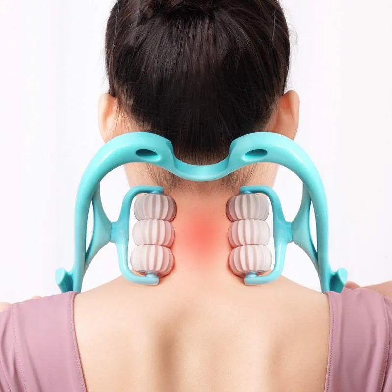 RollRelief: Multifunctional Six-Wheel Neck Massager Massagers - Tophatter Daily Deals