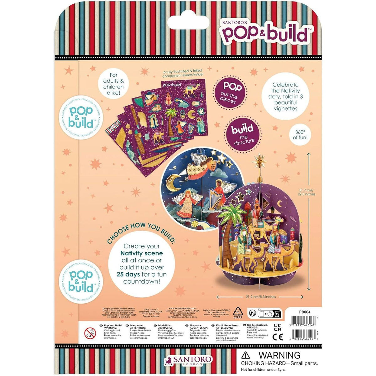Pop & Build - Nativity Countdown | 3D Pop-up Christmas Advent Calendar Advent Calendar - Tophatter Daily Deals