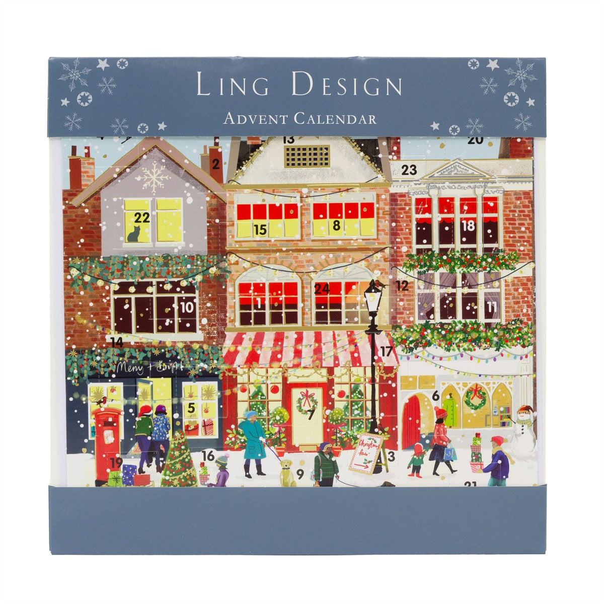 Festive Street Christmas Advent Calendar | Traditional Picture Advent Calendar Advent Calendar - Tophatter Daily Deals