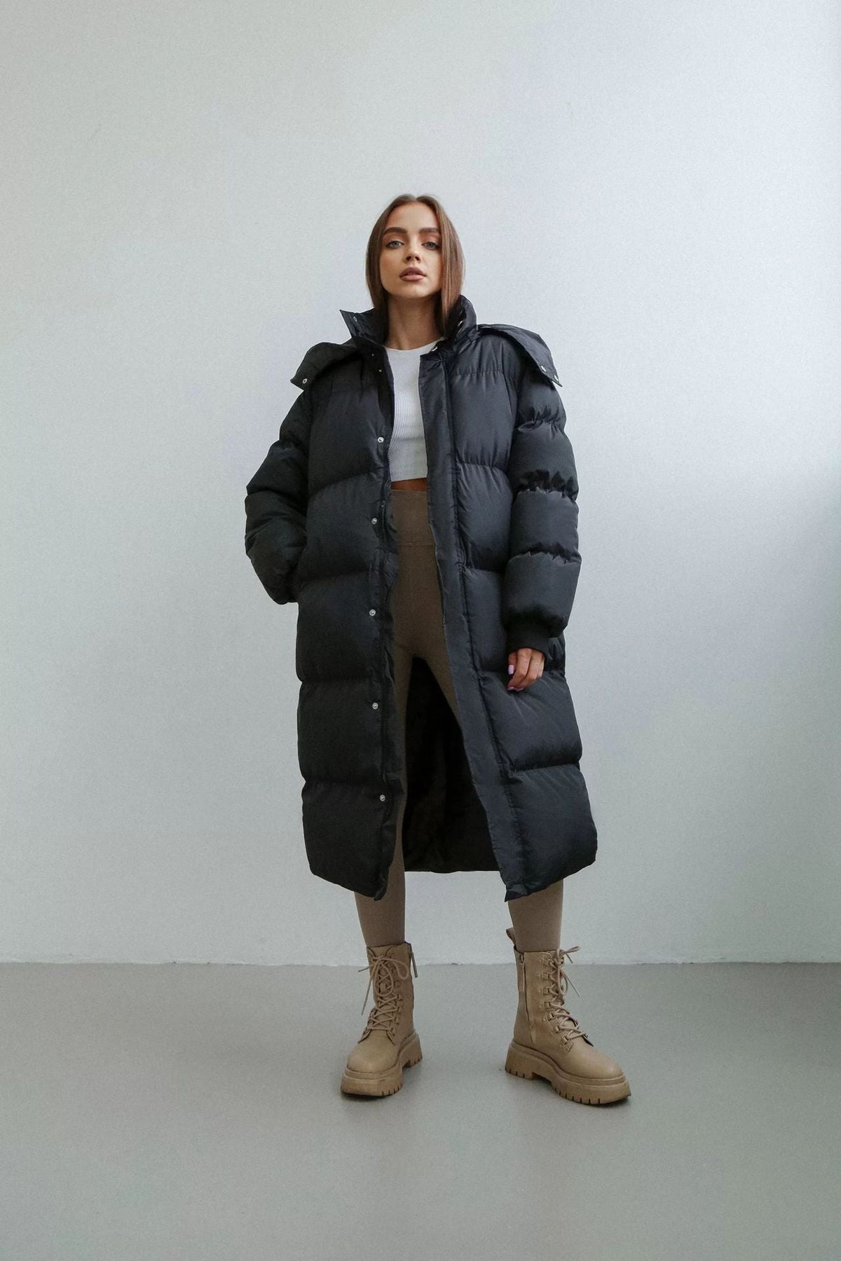 Warm Cozy Women's Puffer Coat - Longline, Cotton, Winter 3D Changing Face Moving Picture Frame - Tophatter Daily Deals