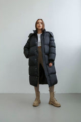 Warm Cozy Women's Puffer Coat - Longline, Cotton, Winter 3D Changing Face Moving Picture Frame - Tophatter Daily Deals