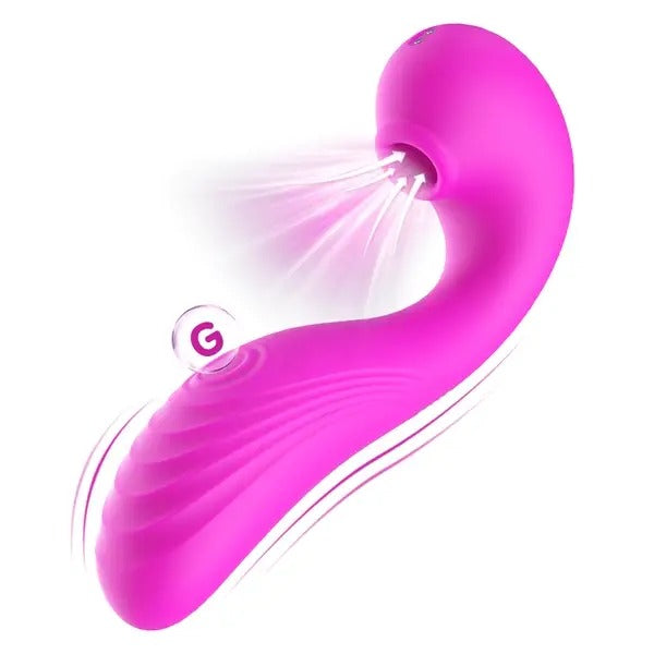 TRIPLE AROUSAL Clitoral Sucking 5 Licking 10 Vibrating Vibrator Vibrators - Tophatter Daily Deals