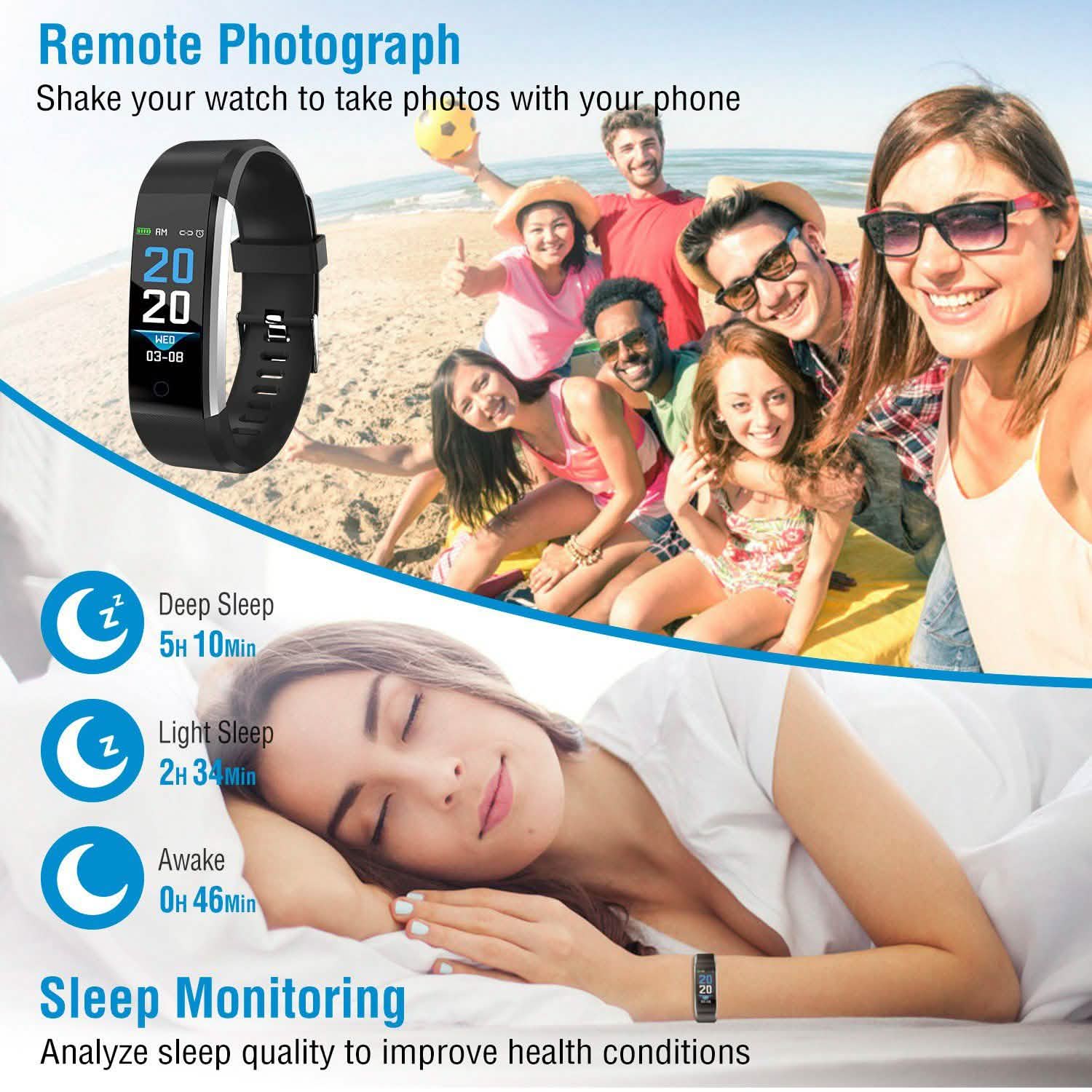 0.96-Inch Fitness Activity Tracker Fitness & Exercise - Tophatter Daily Deals