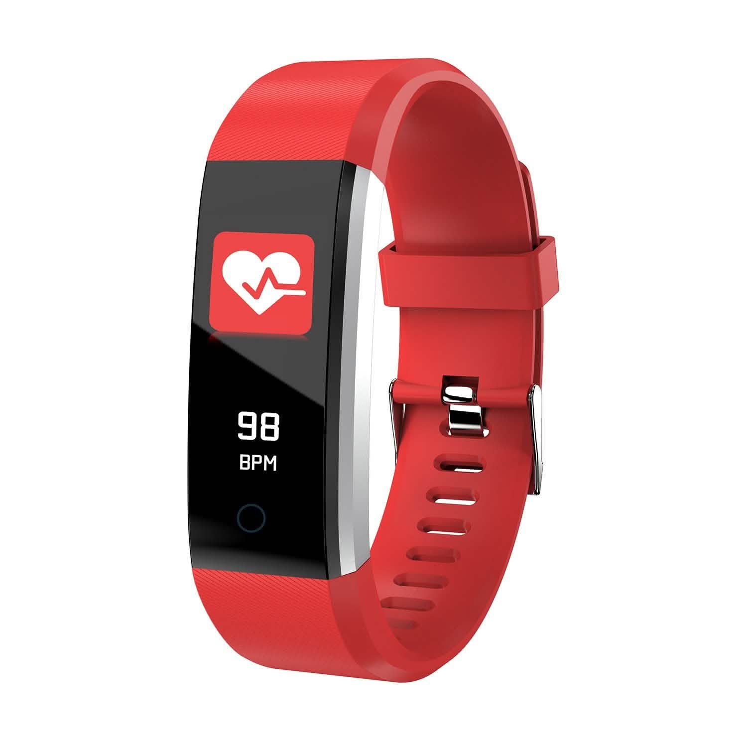 0.96-Inch Fitness Activity Tracker Red Fitness & Exercise - Tophatter Daily Deals