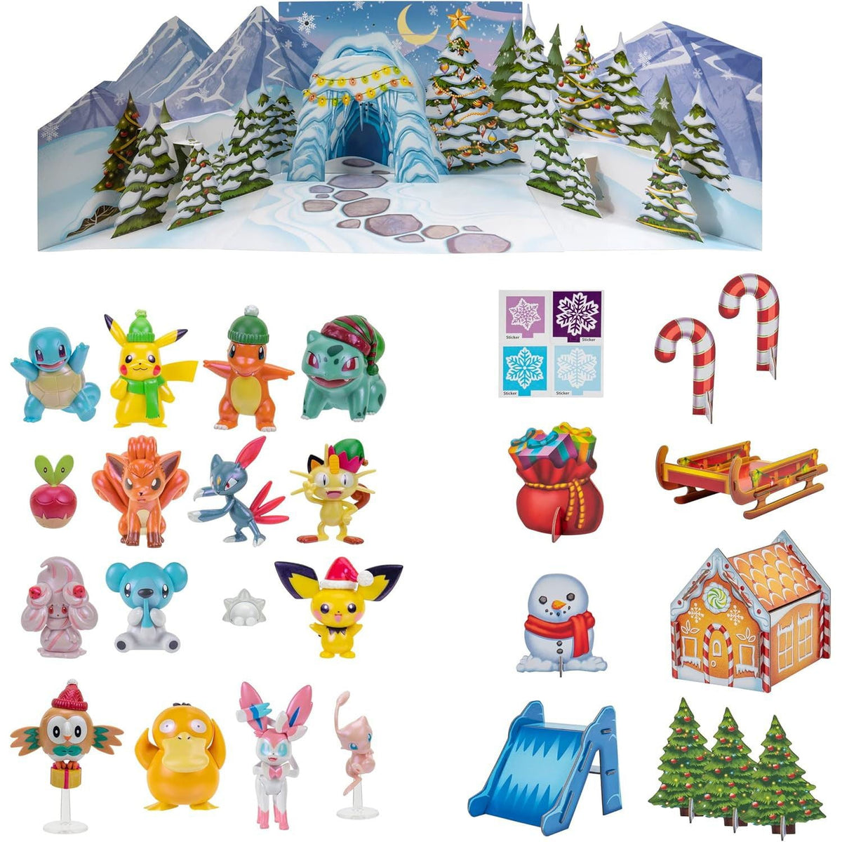 Pokemon Deluxe Christmas Advent Calendar for Kids with 16 Mini Battle Figures Advent Calendar - Tophatter Daily Deals