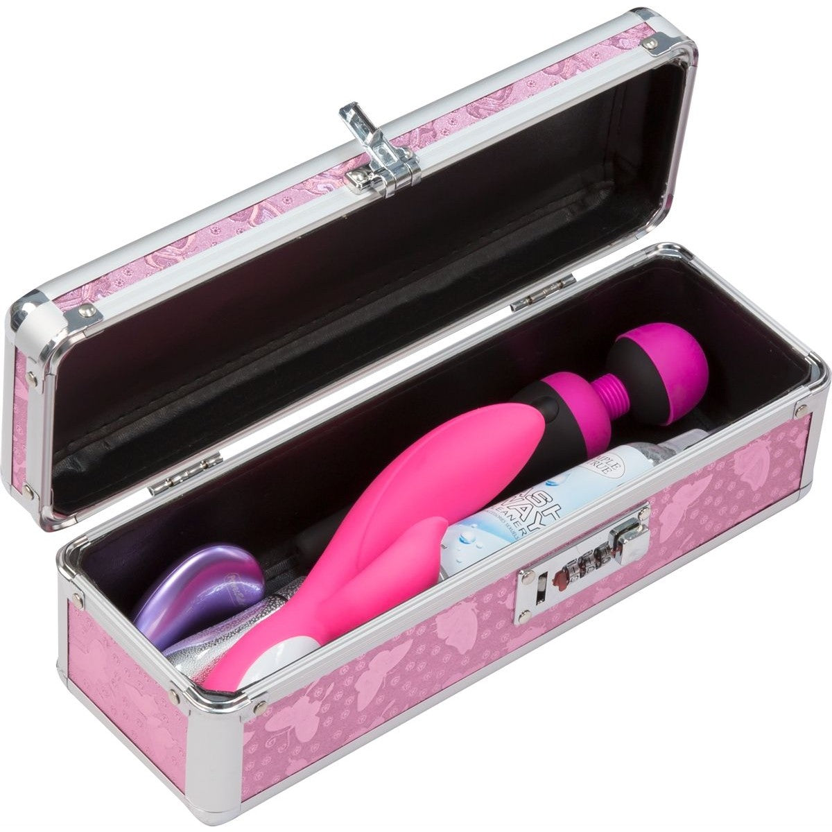 Lockable Medium Vibrator Case in Pink Storage Case - Tophatter Daily Deals