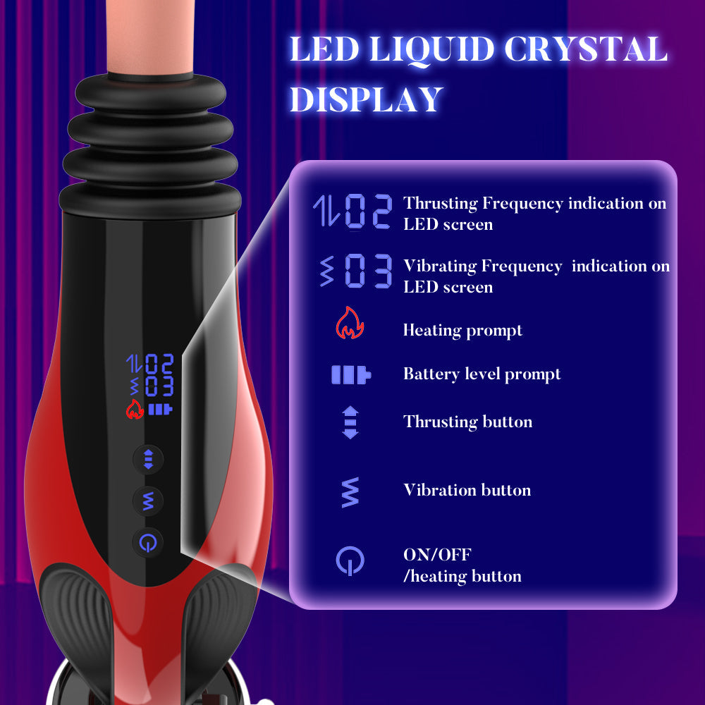 Acmejoy - 9 Thrusting Vibrating Heating Dildo Sex Machine Dildos - Tophatter Daily Deals