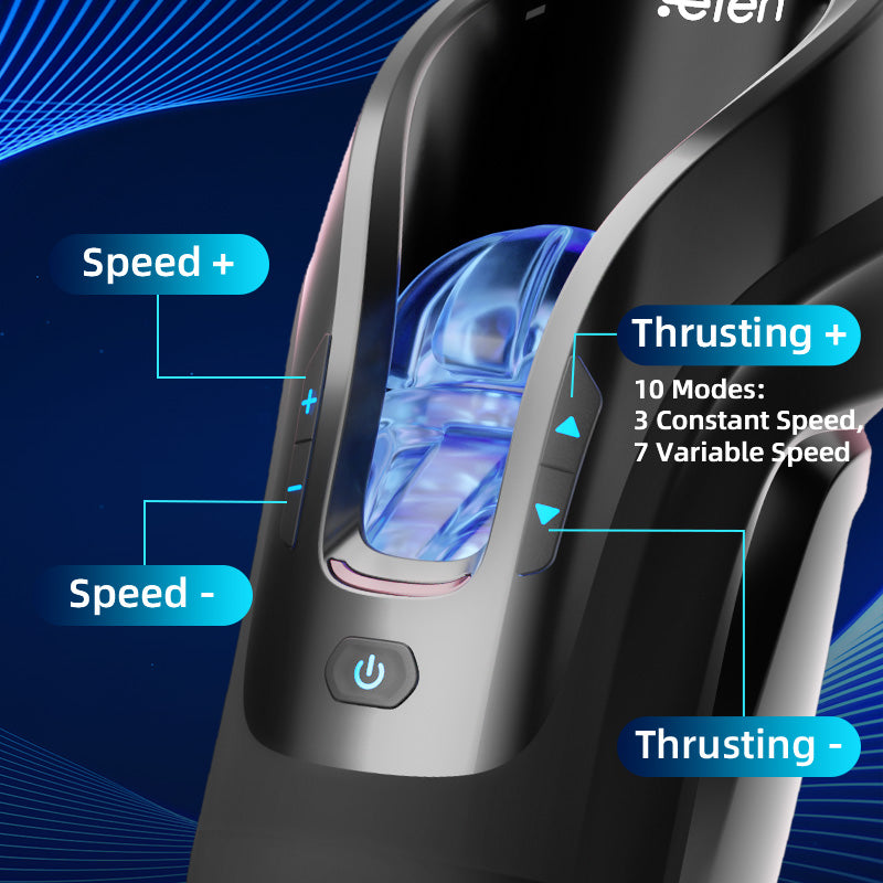 Acmejoy -Leten 3D Fleshy Telescopic Vibrating Automatic Male Masturbator Blowjob Stroker Masturbation Cup - Tophatter Daily Deals