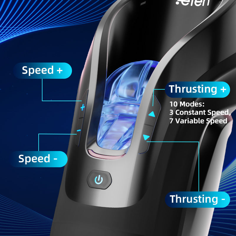 Acmejoy -Leten 3D Fleshy Telescopic Vibrating Automatic Male Masturbator Blowjob Stroker Masturbation Cup - Tophatter Daily Deals
