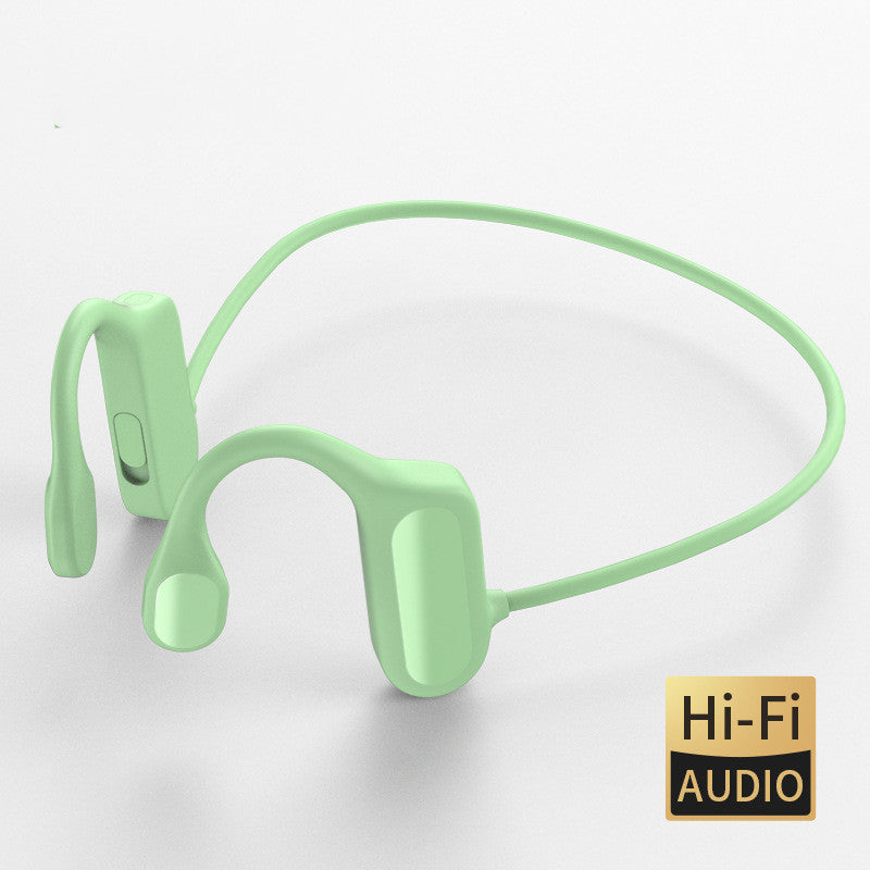 Bone Conduction Concept Bluetooth Headset, Ear-mounted Non-ear Movement Green 0 - Tophatter Daily Deals