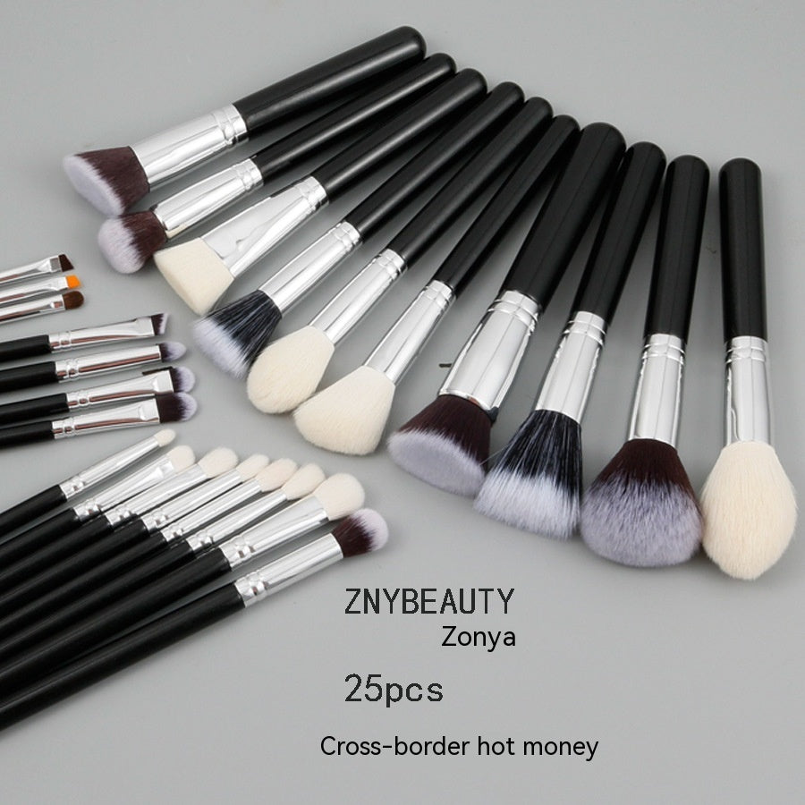 30 PCs Makeup Brush Set Soft Hair Eye Shadow Blush Face Powder Full Set 25 Large Brush Suit 0 - Tophatter Daily Deals