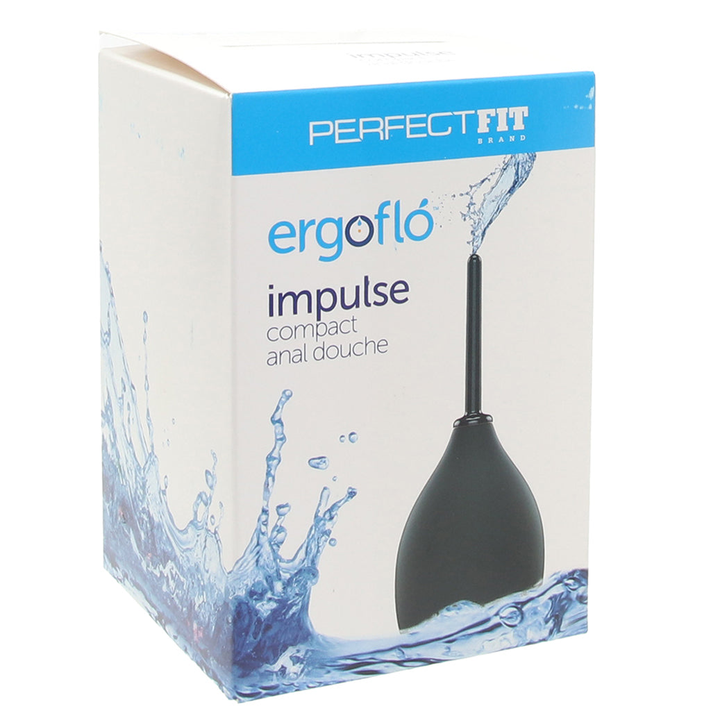 Ergoflo Impulse Compact Anal Douche in Black Anal Sex Toys > Douche and Enema - Tophatter Daily Deals