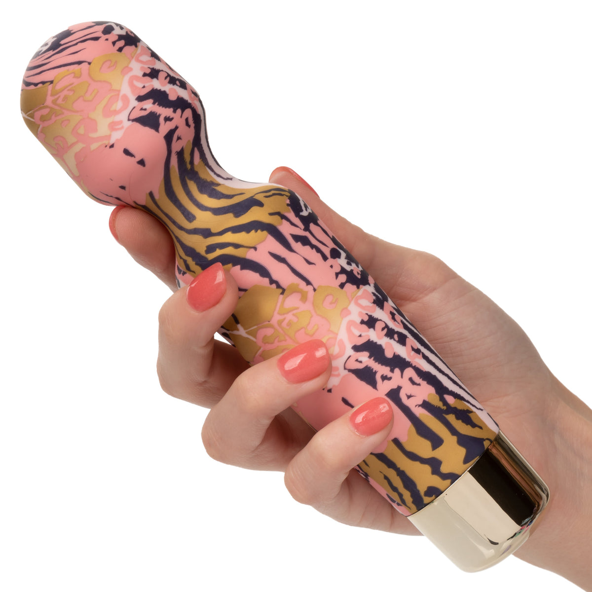 Naughty Bits WTF Wand to Fuck Pink and Gold Flexible Silicone Personal Massager - Waterproof > Sex Toys > Mini Massagers - Tophatter Daily Deals