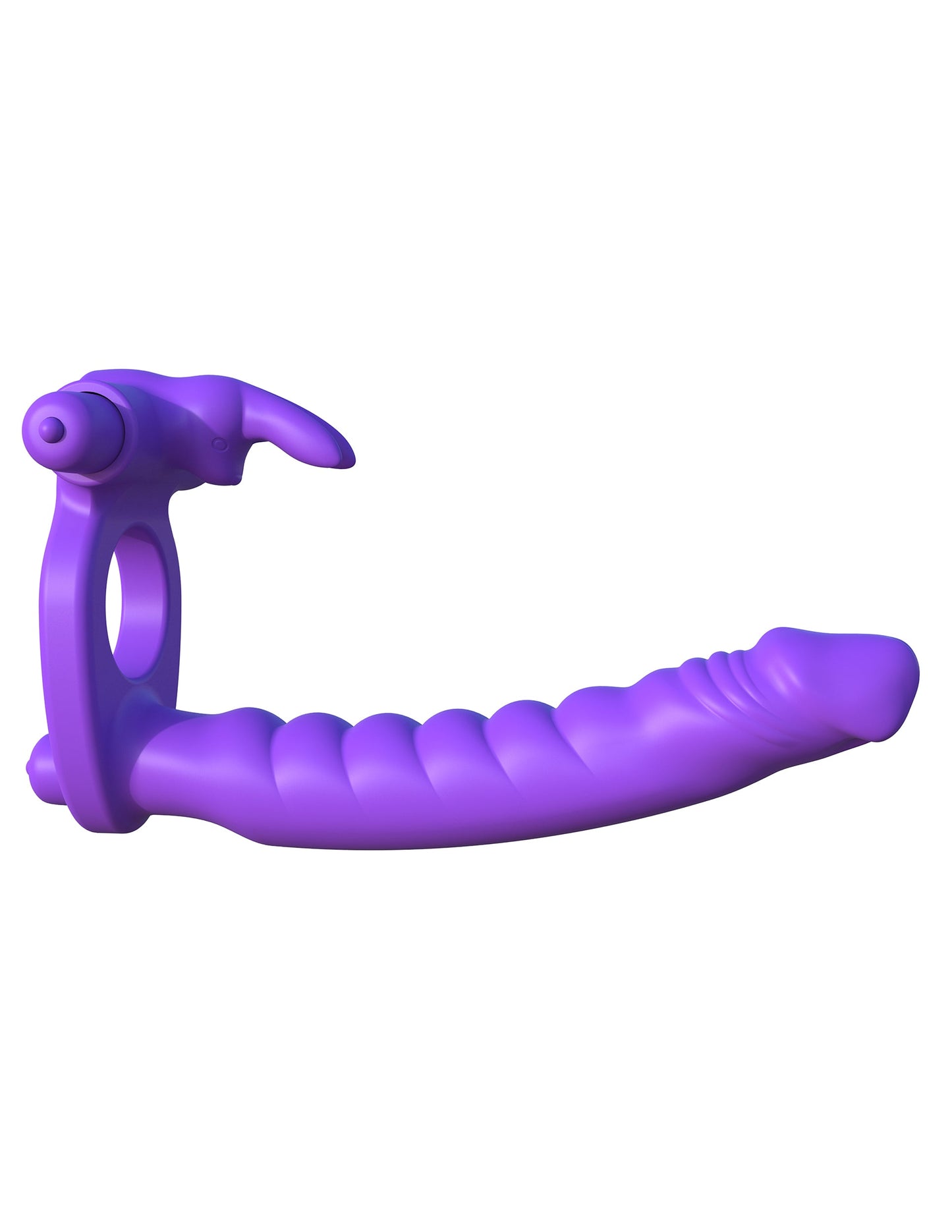 Fantasy Silicone Double Penetrator Rabbit Cockring in Purple > Cock Ring > Single - Tophatter Daily Deals