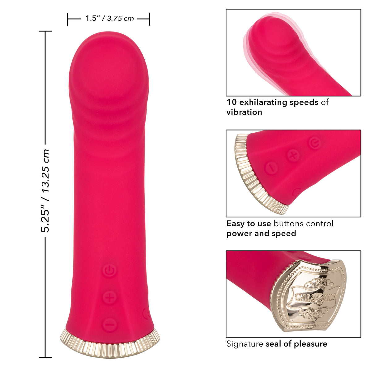 Uncorked Merlot Mini Massager Vibrator in Pink with 10 Speeds and 3-Inch Silicone Personal Vibrator > Vibrators > Mini Vibrators - Tophatter Daily Deals
