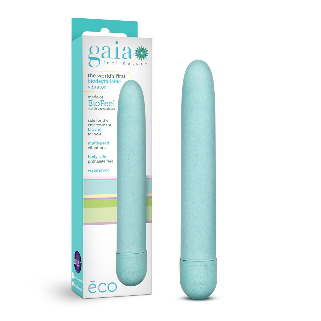 Gaia Eco Aqua Biodegradable Vibrator Made From Biofeel Material > Vibrators > Standard Vibrators - Tophatter Daily Deals