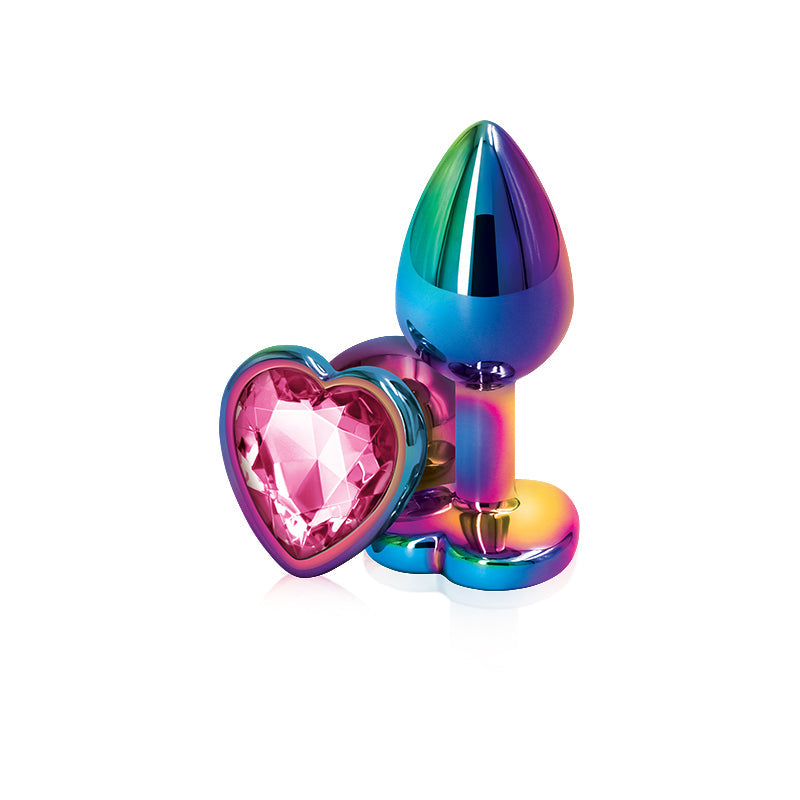 Rear Assets Multi Heart Small (Pink) – Lightweight Metal Butt Plug > Anal Range > Jewel Butt Plugs - Tophatter Daily Deals