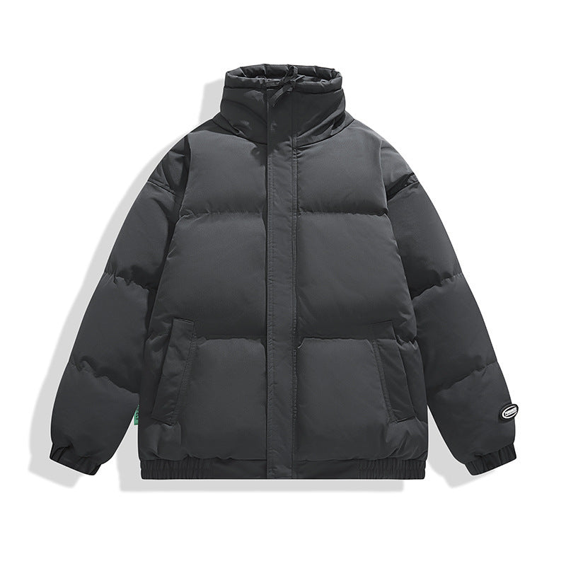 Warm Men's Puffer Jacket - Oversized Boxy Cut, Cotton Gray 3D Changing Face Moving Picture Frame - Tophatter Daily Deals