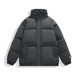 Warm Men's Puffer Jacket - Oversized Boxy Cut, Cotton Gray 3D Changing Face Moving Picture Frame - Tophatter Daily Deals