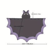 Bat Hooded Wearable Blanket with Detachable Nose Halloween - Tophatter Daily Deals
