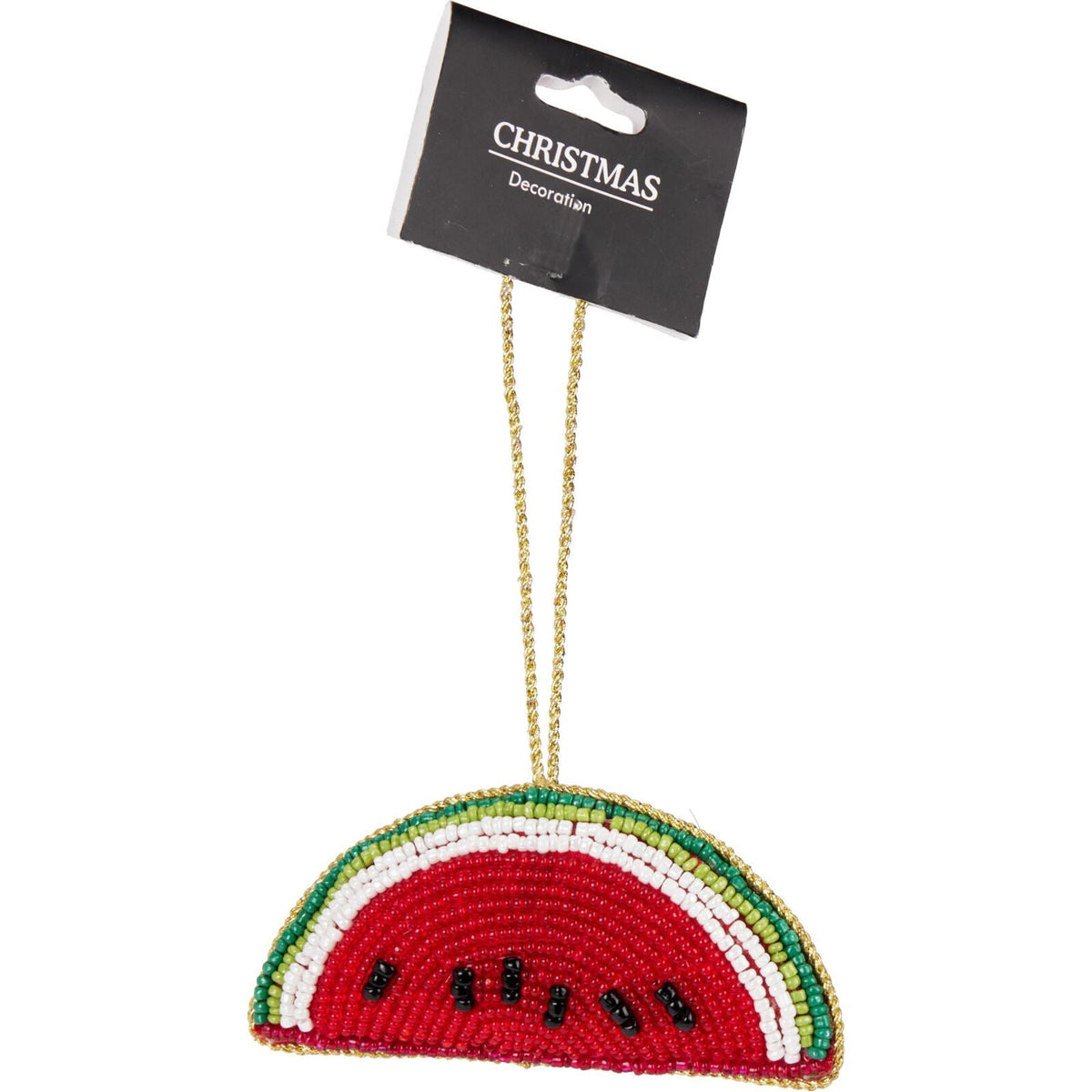 Watermelon Beaded Christmas Tree Bauble | Colourful Fruit-shaped Tree Ornaments Baubles - Tophatter Daily Deals