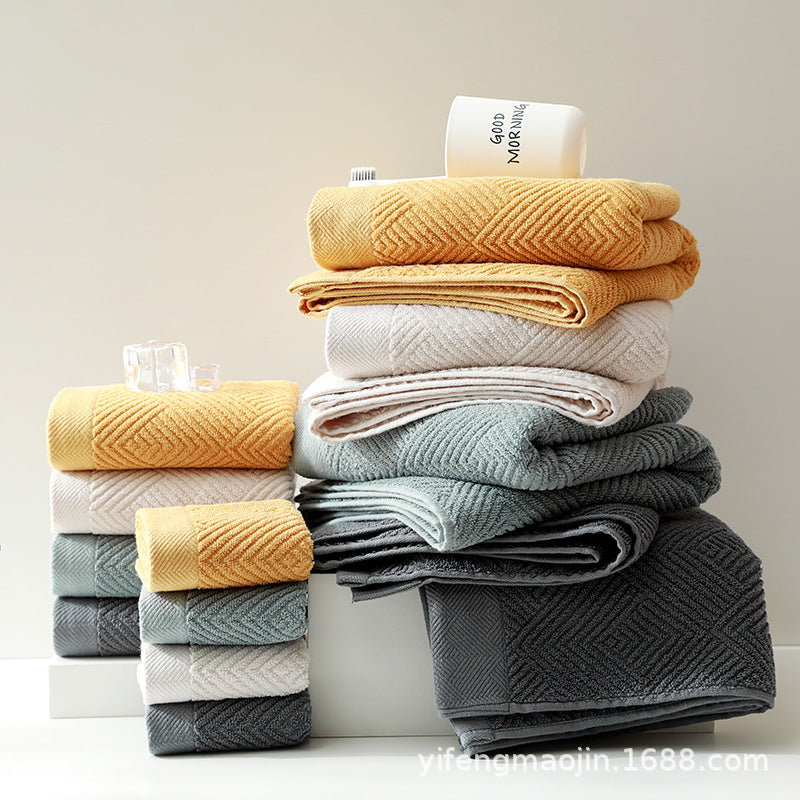 Bath Towel Three-piece Gift Box 0 - Tophatter Daily Deals