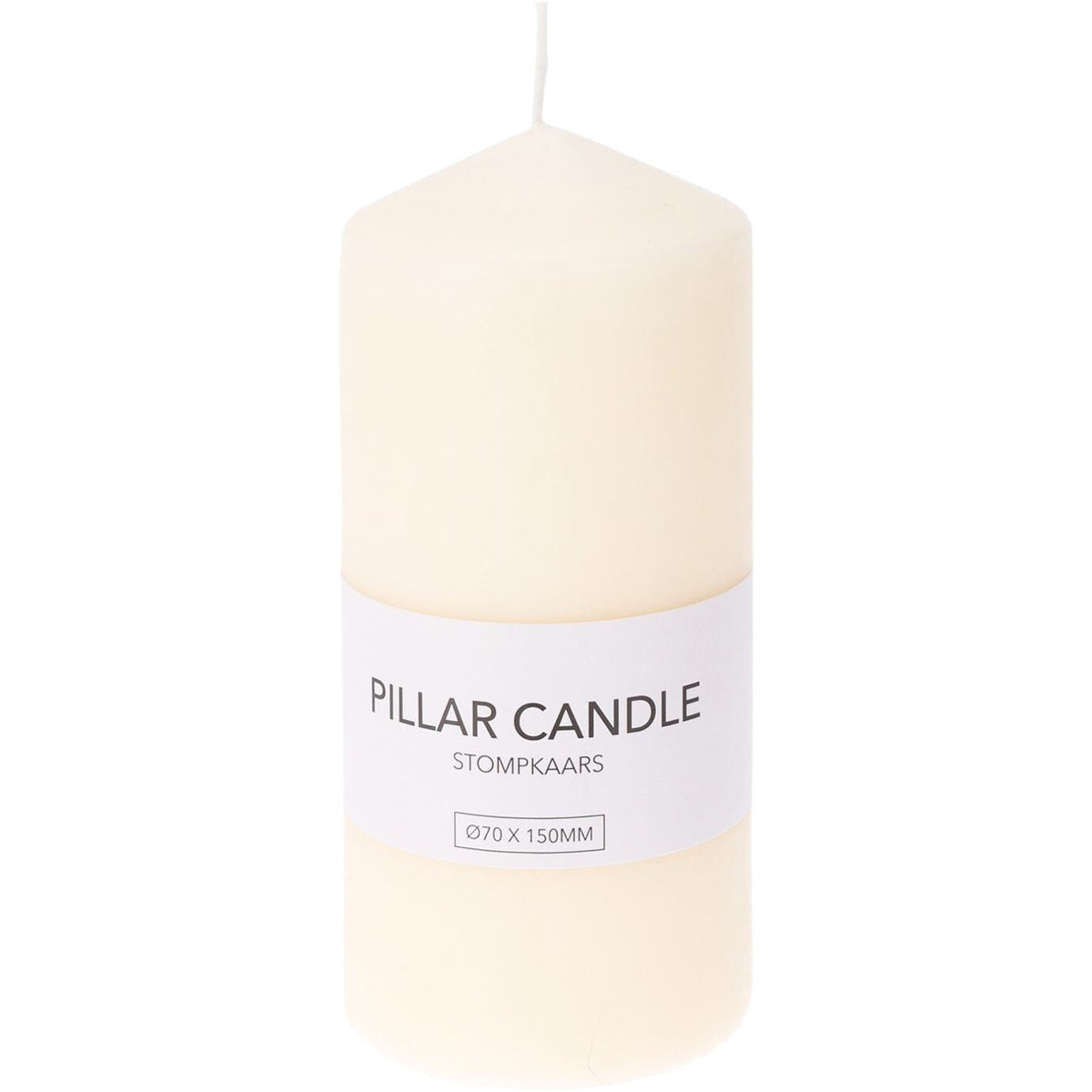Ivory Church Pillar Candle | Unscented Decorative Cream Pillar Candle - 15cm Candle - Tophatter Daily Deals