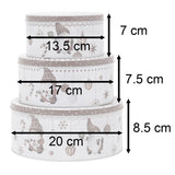 Set of 3 Christmas Gonk Storage Tins | 3-piece Gnome Round Kitchen Nesting Tins Biscuit Tin - Tophatter Daily Deals