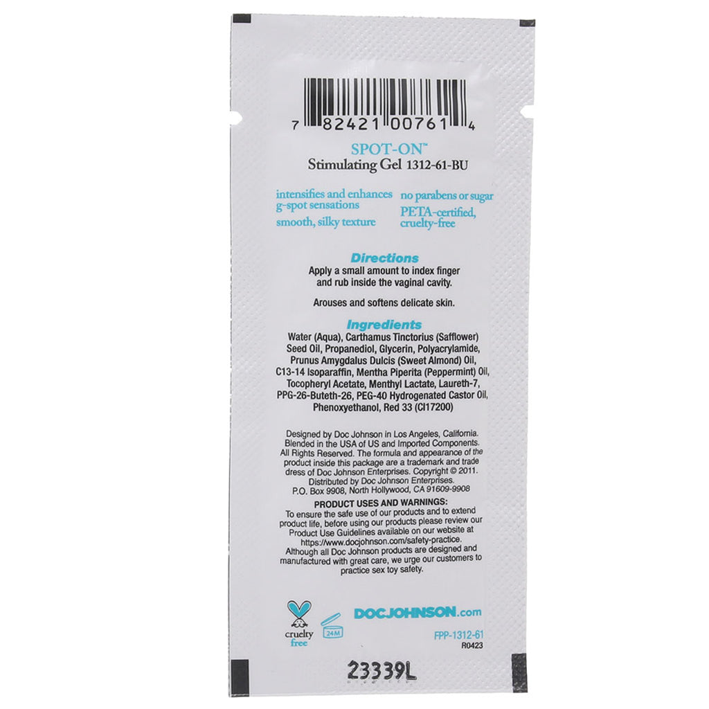 Spot-On G-Spot Stimulating Gel in .25oz/7.1g - Tophatter's Adult Products Lubes and Lotions > Female Enhancement - Tophatter Daily Deals