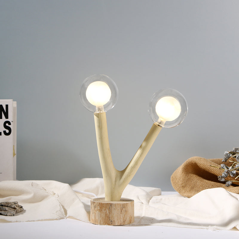 Branch Creative Personality Small Table Lamp Double lamp holder without pee Push Button Switch 220V US 0 - Tophatter Daily Deals