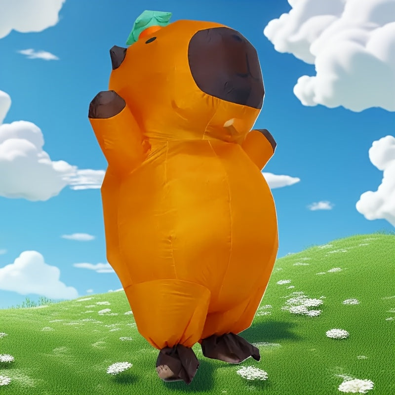 Orange Bear Costume with Green Hat Halloween - Tophatter Daily Deals