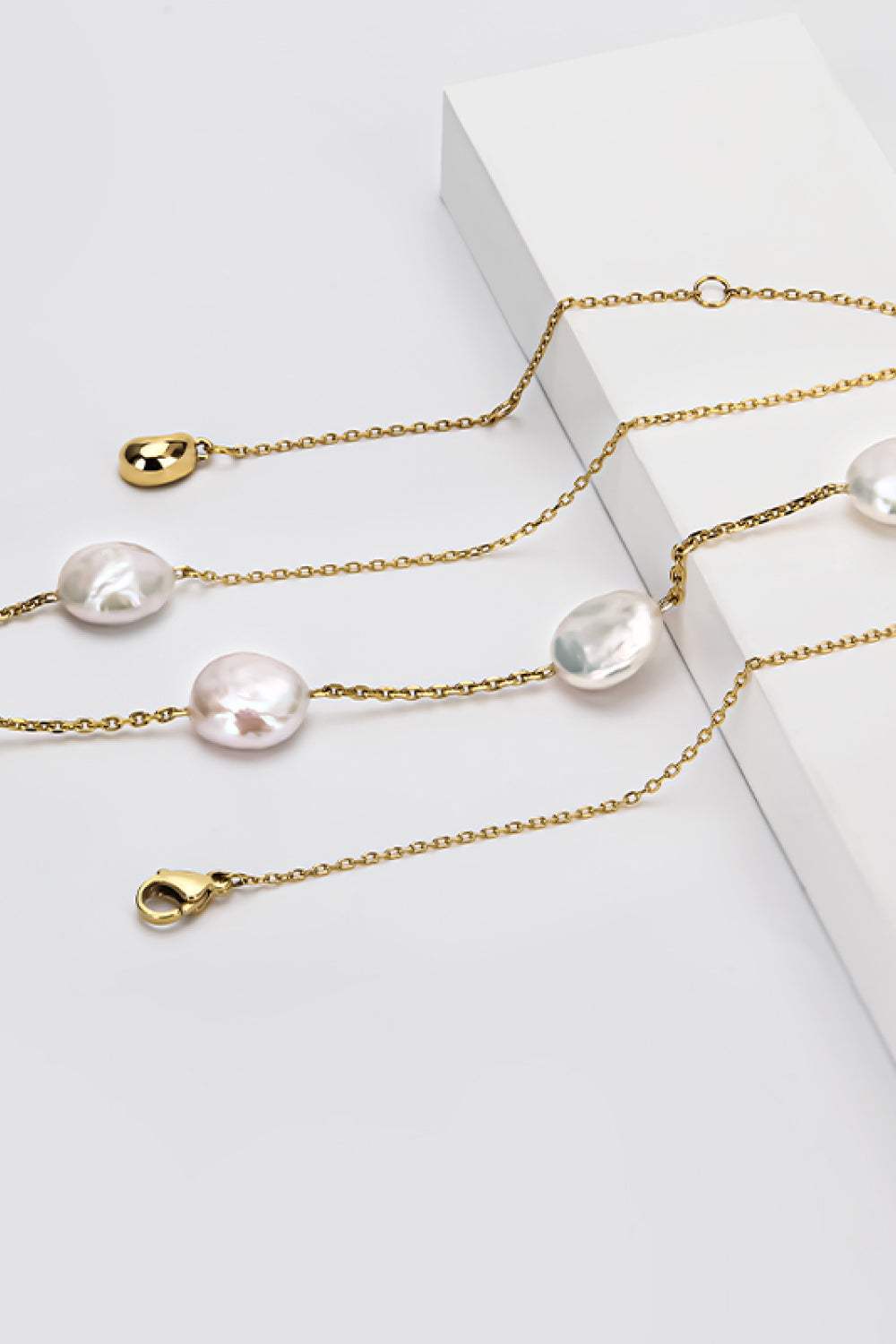 Freshwater Pearl Stainless Steel Necklace Necklaces - Tophatter Daily Deals