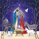 Nativity Animals Advent Calendar Greetings Card | Christmas Advent Calendar Advent Calendar - Tophatter Daily Deals