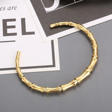 Stainless Steel Bamboo Shape Bracelet Bracelets - Tophatter Daily Deals