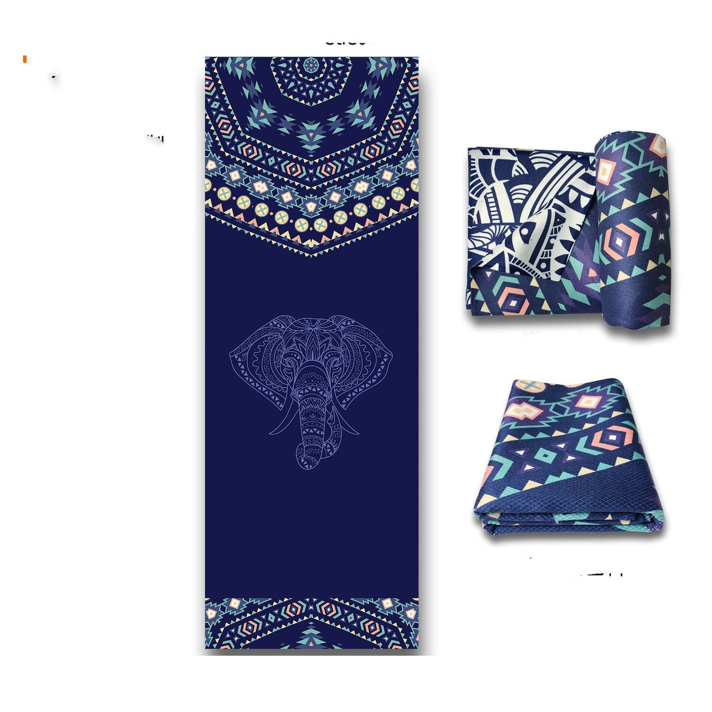 Amazon Yoga Mat And Towel Factory Blue elephant 0 - Tophatter Daily Deals