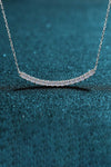 Sterling Silver Curved Bar Necklace Necklaces - Tophatter Daily Deals