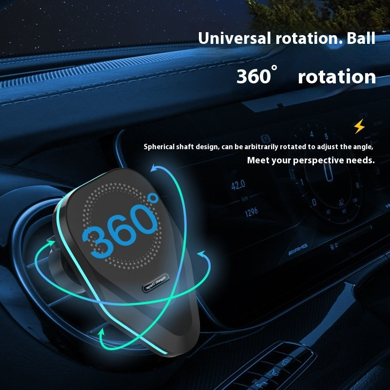 360 Degree Rotary Magnetic Adhesive Wireless Charging On-board Bracket 0 - Tophatter Daily Deals