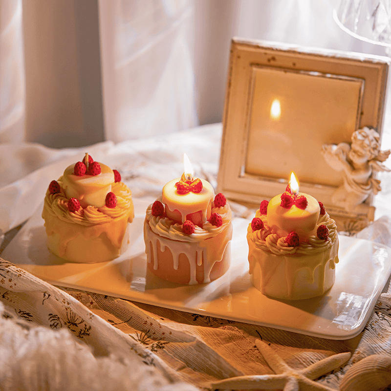 Cake Birthday Gift Aromatherapy Candle - Scented Soy Wax Decor Aromatherapy Candles - Tophatter Daily Deals