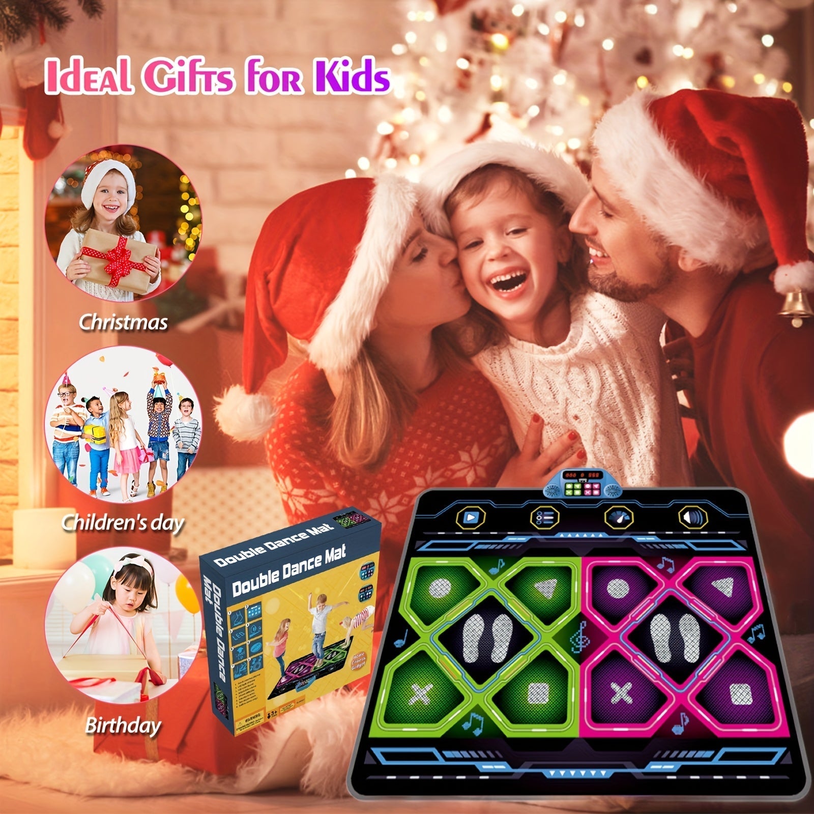 Double Electronic Dance Mat for Kids and Adults Fitness - Tophatter Daily Deals