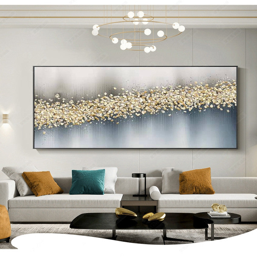 Abstract Foil Artwork Modern Decor Oil Painting On Canvas Lanscaple Pure Hand-painted Pictures Unframed B 0 - Tophatter Daily Deals