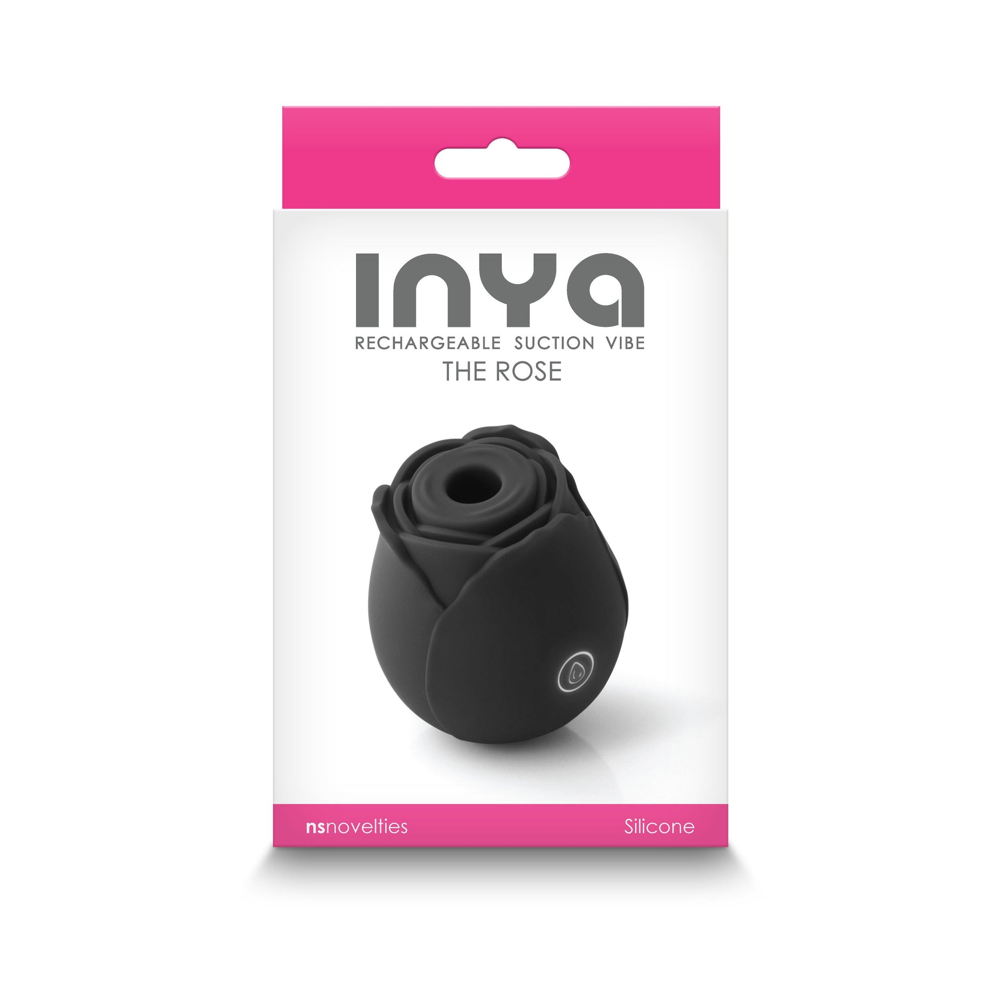 Inya The Rose (Black) – Rechargeable Waterproof Suction Vibrator > Sex Toys For Ladies > Rose Stimulators - Tophatter Daily Deals