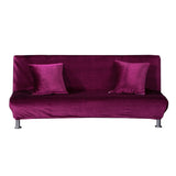 All-inclusive Silver Fox Velvet Armless Folding Sofa Bedspread 0 - Tophatter Daily Deals
