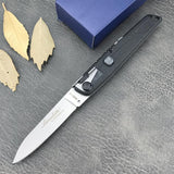 Colt II Button Folding Knife 440C Blade All black handle - Tophatter Daily Deals